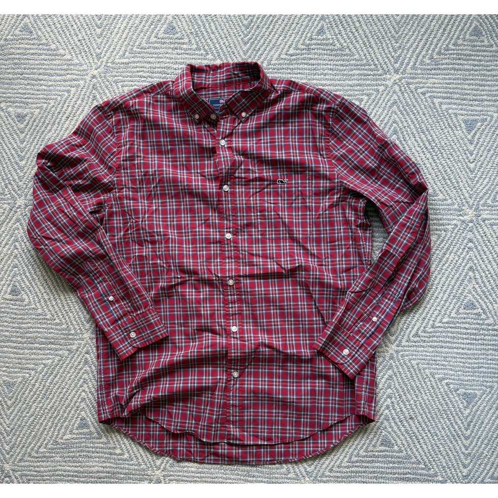 Vineyard Vines‎ Classic Fit Tucker Shirt - Red Plaid - Large